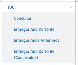 AT IUC menu separates consultation, current year, earlier years and cancelled vehicles