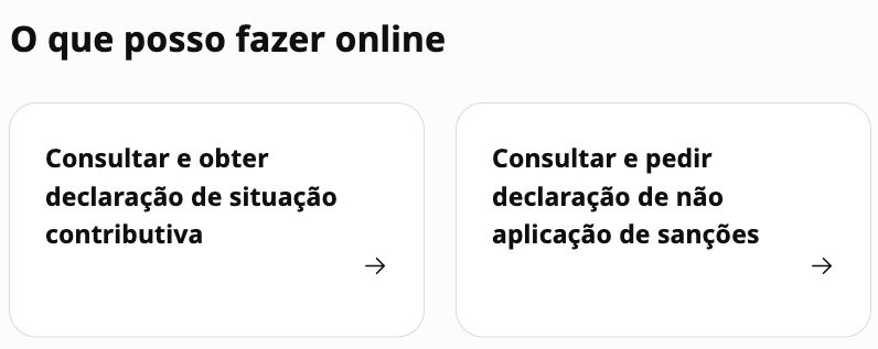 Social Security service choices distinguish contribution-status certificate from non-application-of-sanctions declaration