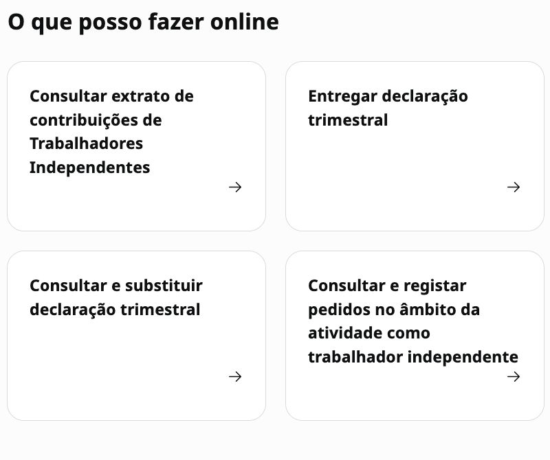 Social Security self-employed services: contribution statement, submit quarterly declaration, consult or replace declaration